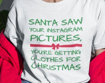 Rolig jultomte såg din Instagram SVG, julkläder present (digital nedladdning)