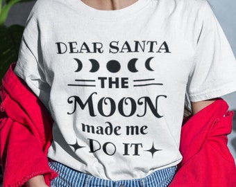 Rolig jultomteskjorta SVG | Månen fick mig att göra det-design (digital nedladdning)