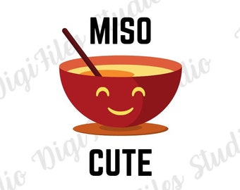 Miso söt babybody, sushidesign, SVG PNG (digital nedladdning)