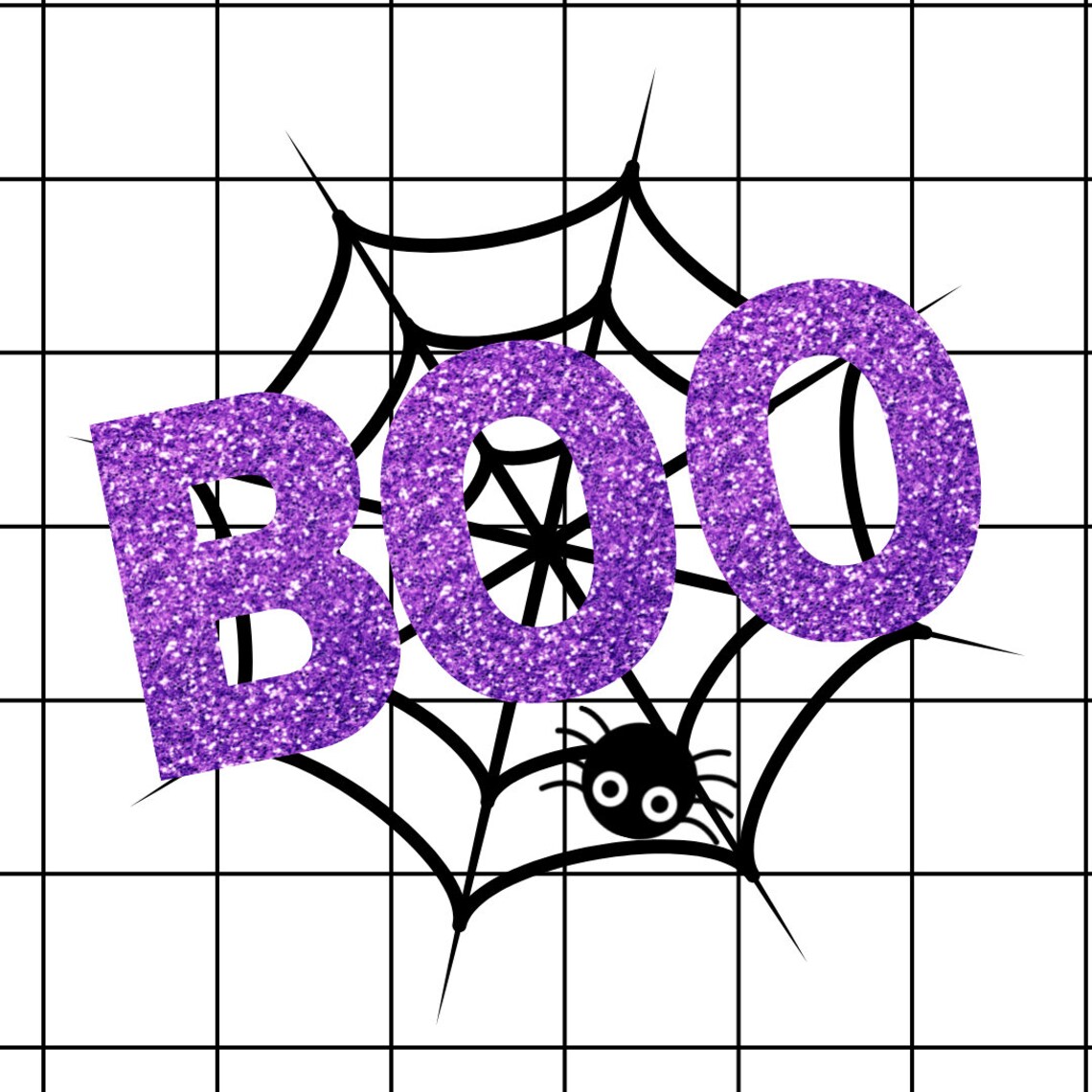 Boo With Spider Web Svg