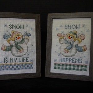 Snowmen Pair Cross Stitch