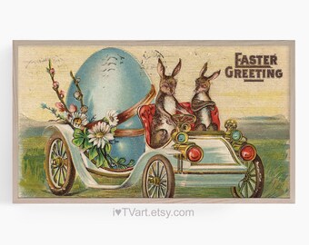 Lustige Osterhasen Rahmen TV Kunst Samsung TV Ostereier TV Bildschirmschoner Hasen TV Art Frohe Ostern Rahmen TV Art Sofortiger Download HD TV