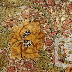 May include: A vintage floral pattern wallpaper featuring a repeating design of yellow, green, and pink flowers. The wallpaper has a textured, almost 3D effect.