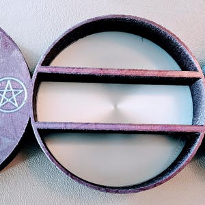 Triple Goddess Moon Shelf for Crystals • Wiccan Altar Decor with Pentagram • Custom Witch Wall Art • Spiritual Gift for Home or Sacred Space