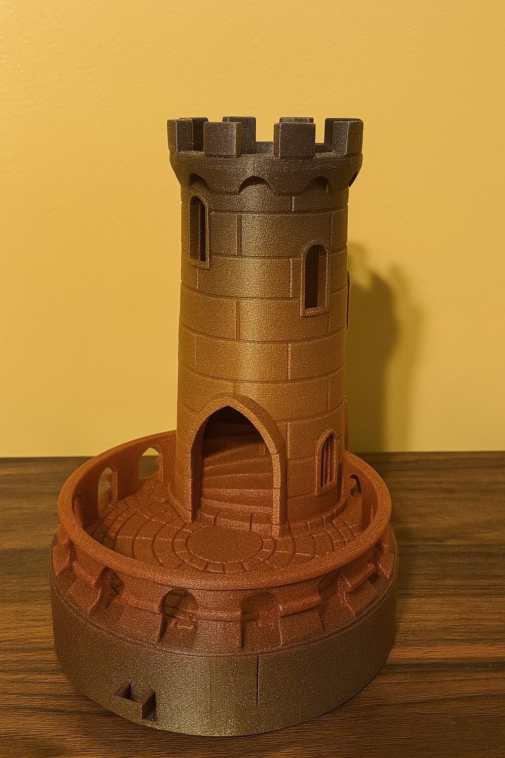 Torre De Dados Castillo Medieval Para D&D Y RPG – Rodillo Con Ventanas Transparentes, Acepta Dados De Todos Los Tamaños, 19 Cm De Alto