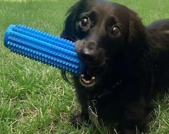 Dog Toy – Raevyn's Spiky Texture Floating TPU Enrichment Stick  Large Safe Size, Dental Cleaning,