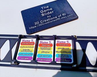 Game Slider: Modular Tabletop Poker Size Game Card Deck Rail System