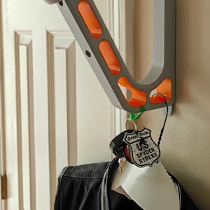 Motorcycle Helmet Wall Mount: Dual-Tone Gear Hanger, Biker Gift Grey