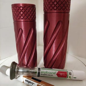 Estuche EDC de viaje con inyector GLP-1 aislante premium para Wegovy y Zepbound: tapa de rosca, agarre texturizado, sensor térmico - Tamaños personalizados