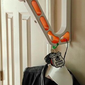Motorcycle Helmet Wall Mount: Dual-Tone Gear Hanger, Biker Gift White
