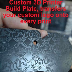 Plaque de construction pour imprimante 3D PEI avec logo personnalisé : votre marque distinctive est transférée sur chaque impression