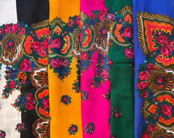 Écharpe kurde, écharpe florale, châle kurde, différentes couleurs
