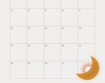 Magically Simple Monthly Calendar
