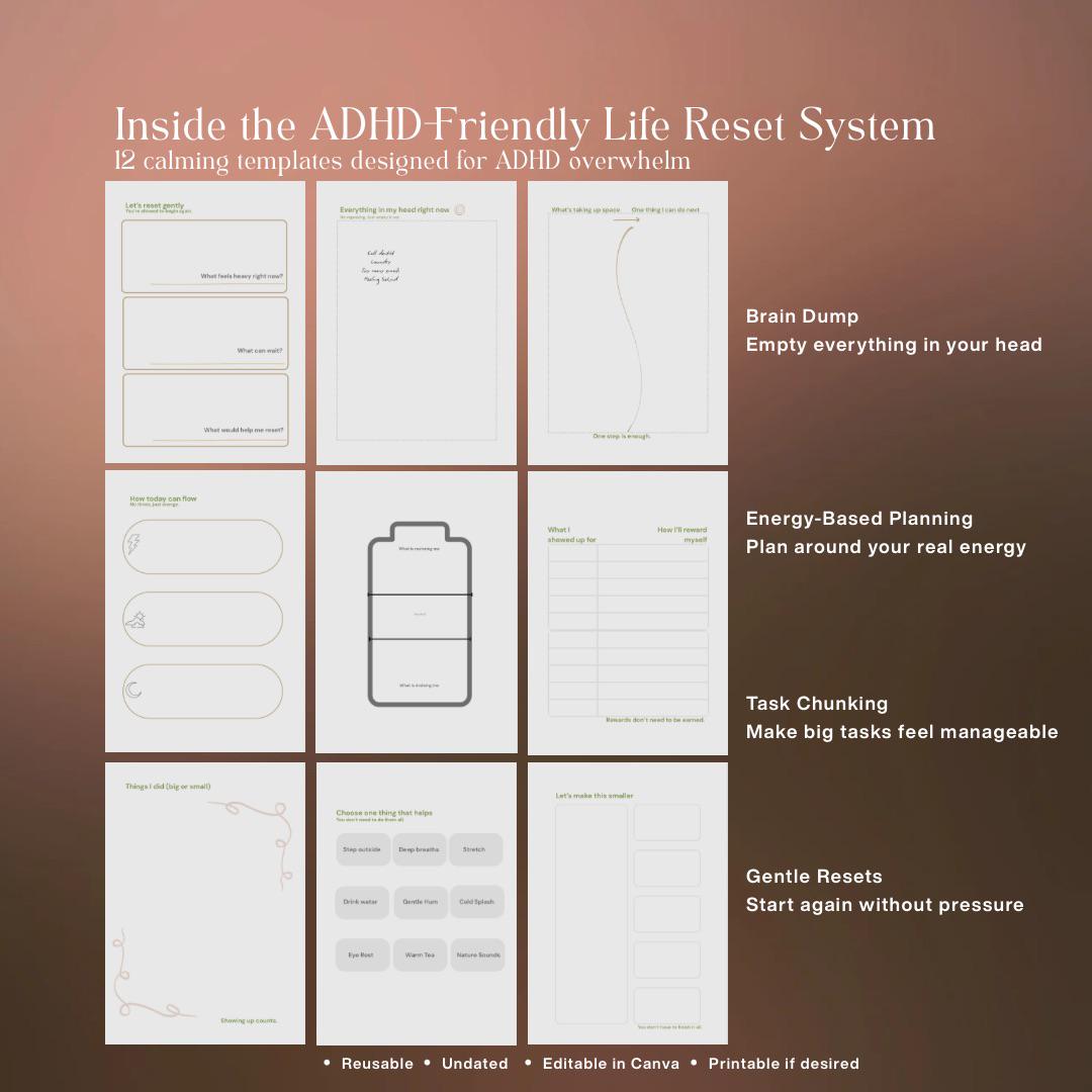 ADHD Planner Printable, Executive Function Workbook, Daily Routine ...