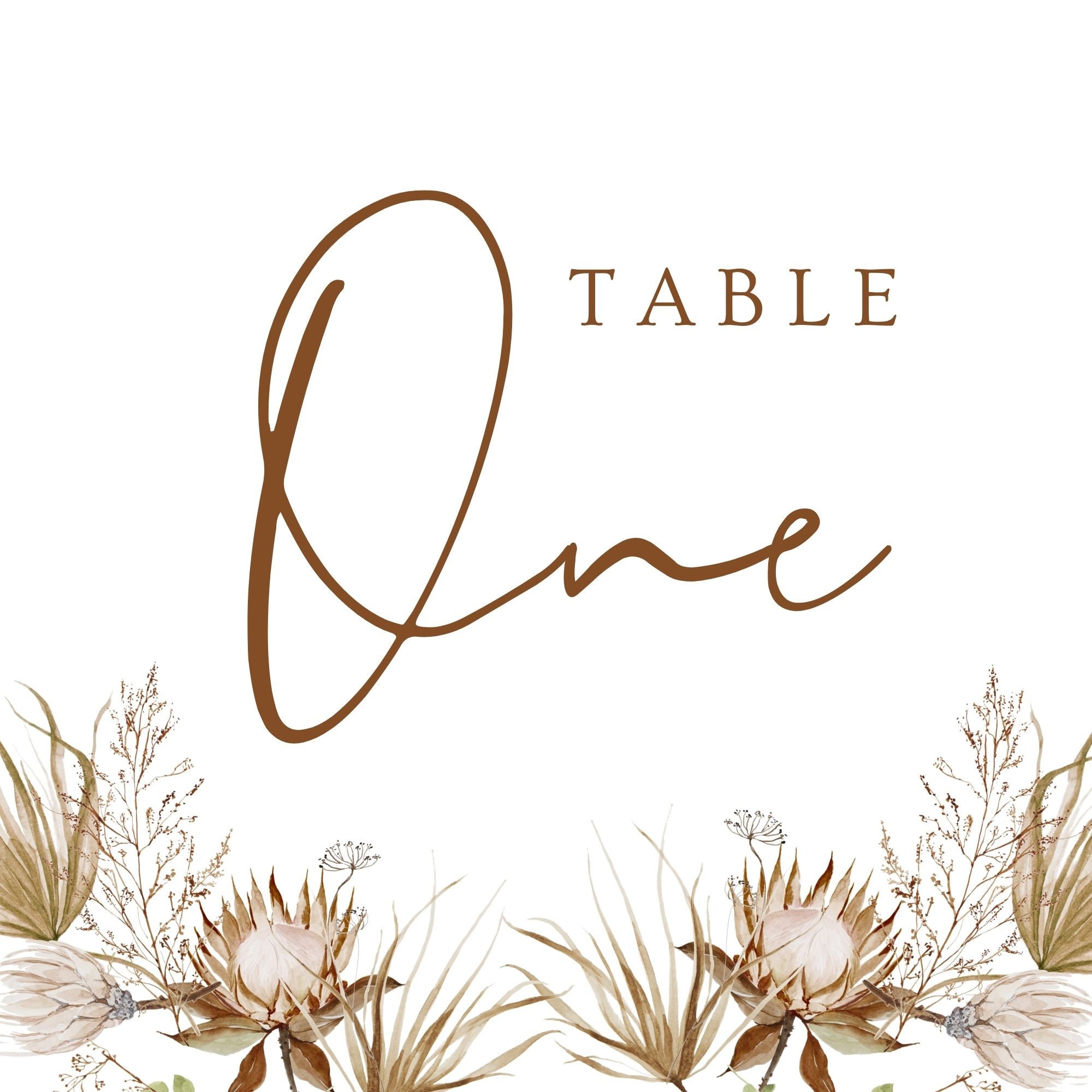 Wedding Table Numbers Boho Style Instant Download - Etsy