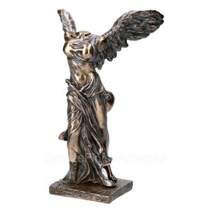 Winged Nike of Samothrace Victory Cold Cast Bronze & Resin Statue Sculpture Home Décor 27,5 cm