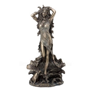 Aphrodite Venus Rising from the Sea Greek Roman Goddess Cold Cast Bronze & Resin Statue Sculpture 28 cm