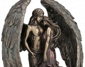 Forever Love Angel Finition bronze Statue Sculpture Décoration d'intérieur