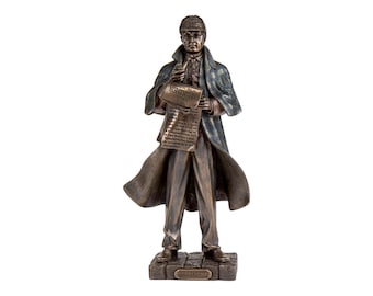 Sherlock Holmes Cold Cast Bronze & Resin Statue Sculpture 11 inches