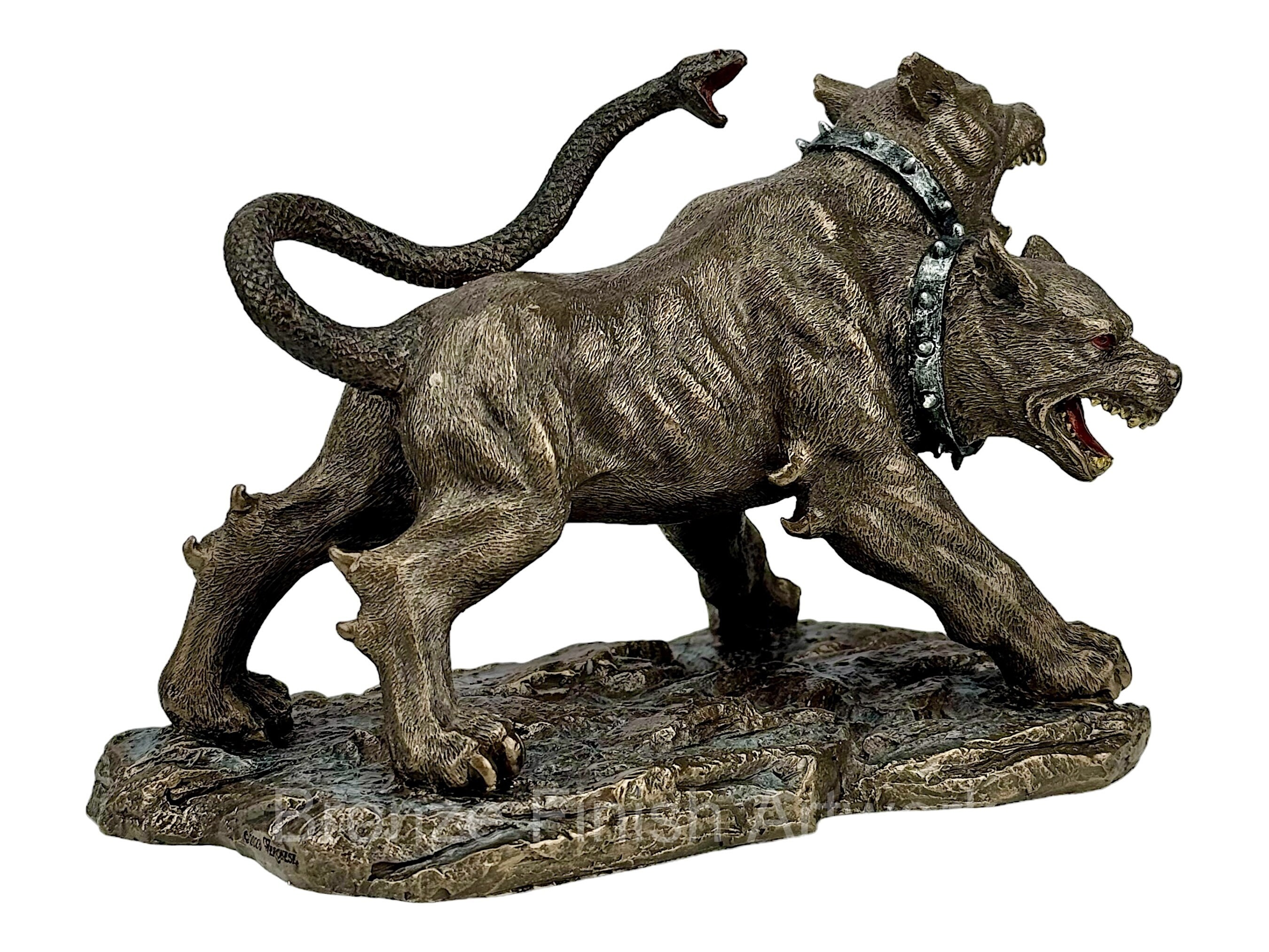 古代神話3つの地獄の犬彫像冥王ハーデスモデルキャラクター彫刻戦士騎士 古