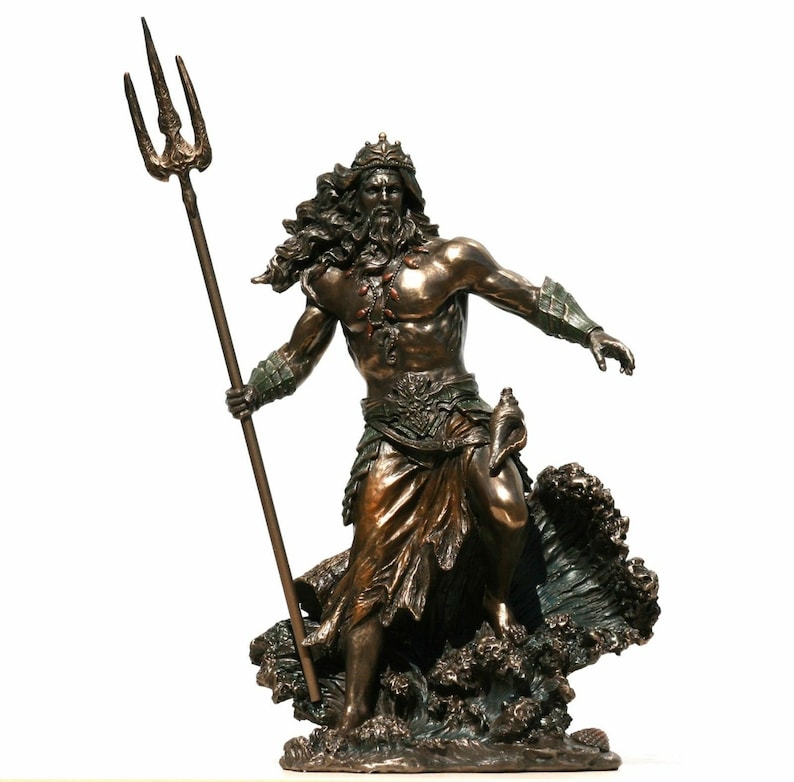 Poseidon Greek God of The Sea Bust Statue Collectible Figurine Greek Mythology Decor Gifts Poseidon Greek God of The Sea Bust Statue Collectible Figurine Greek Mythology Decor Gifts