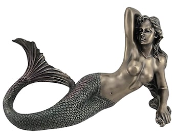 Zeemeerminbeeldje, koudgegoten bronzen gorgonbeeldje
