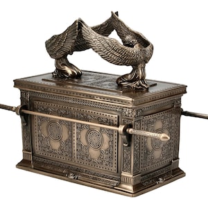 Ark of the Covenant Trinket Box Cold Cast Bronze & Resin Statue Sculpture