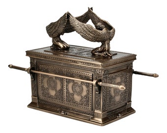 Ark of the Covenant Trinket Box Cold Cast Bronze & Resin Statue Sculpture