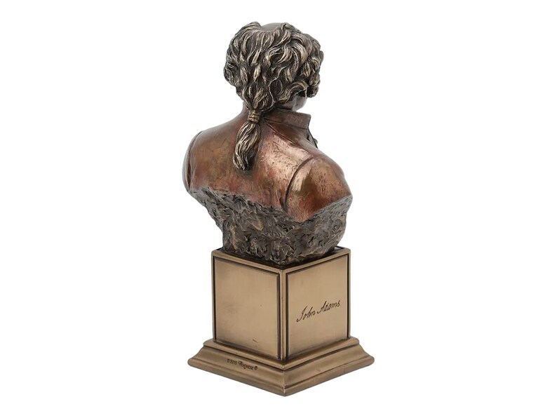 Bust Inscription President John Adams Bust on Inscribed Plinth Cold Cast Bronze & Resin ...