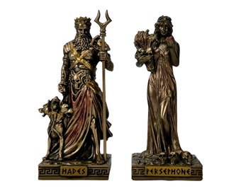 Set Diosa Perséfone y Dios Hades Plutón Señor del Inframundo Estatuas Miniaturas