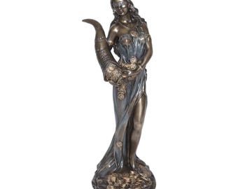 Tyche Luck Fortuna Greek Goddess Statue Sculpture Figurine Bronze Finish 28 cm