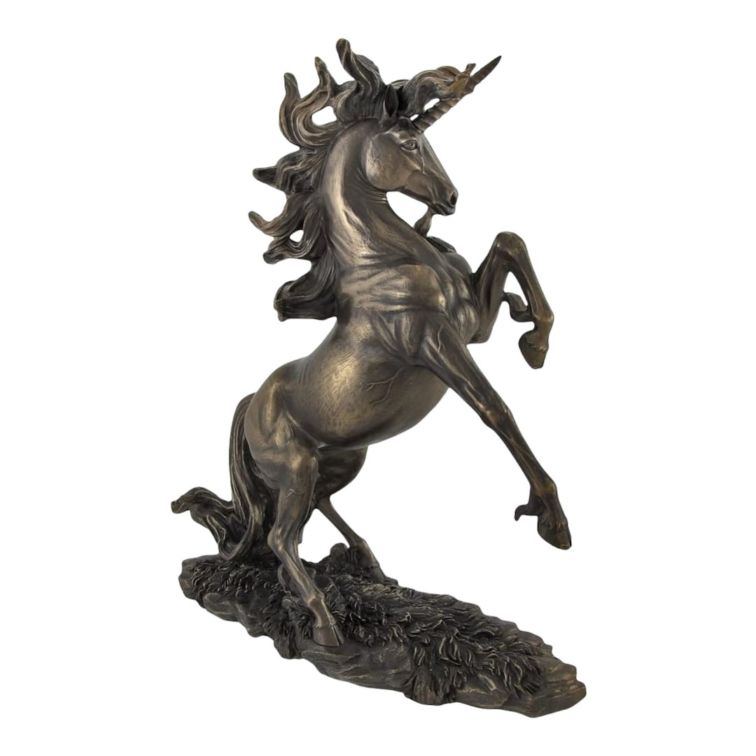 Rearing Unicorn One Horned Horse Monocerus Cold Cast Bronze & Etsy