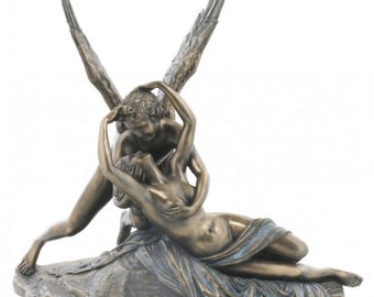 Cupid and Psyche Cold Cast & Bronze Resin Statue Sculpture Home Décor