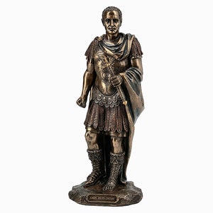 Gaius Julius Caesar Roman Ruler General and Statesman Statue Cold Cast Bronze & Resin Sculpture Figurine