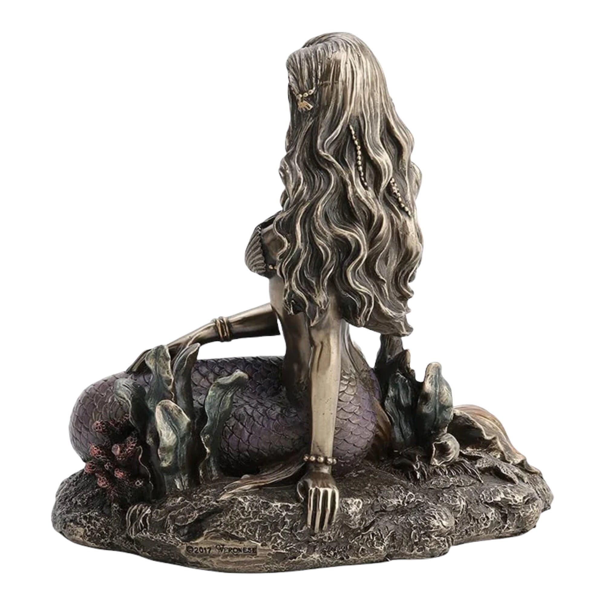 Merman Stretching On Rock Figurine Veronese Design | Boutique Trukado
