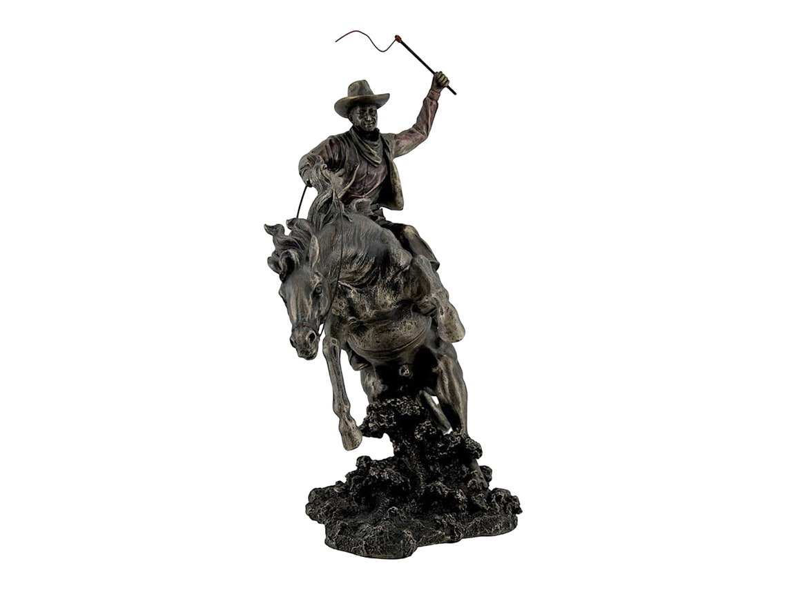 Cowboy Classic Rodeo Rider Cold Cast Bronze & Resin Statue Sculpture - Etsy