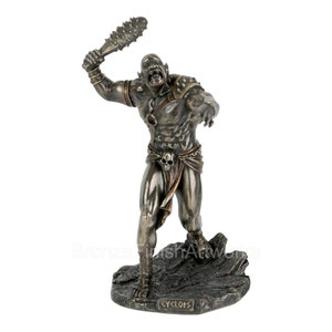 Cyclops One Eyed Giant Greek Decorative Statue Cold Cast Bronze & Resin Sculpture Figurine