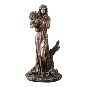 Estátua/Escultura de Perséfone, Deusa Grega da Agricultura, em Bronze Fundido a Frio e Resina
