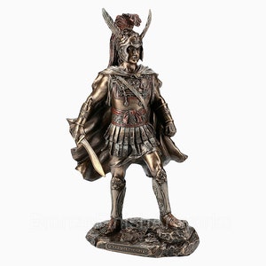 Alexander the Great Macedonian Warrior Historical Cold Cast Bronze & Resin Statue Figurine Sculpture 30 cm