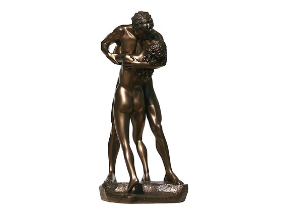 置物 THE KISS The Kiss by Ferdinand Lepcke Cold Cast Bronze & Resin Statue