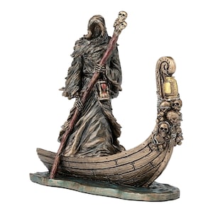 Charon Greek Mythology Courier of the Dead the Ferryman of Hades Miniature Cold Cast Bronze & Resin 9,5 cm