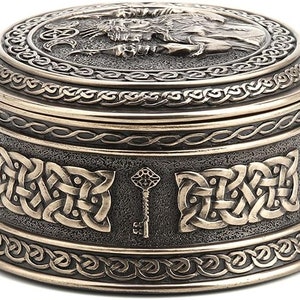 Hecate Trinket Box: Cold Cast Bronze Wiccan Decor