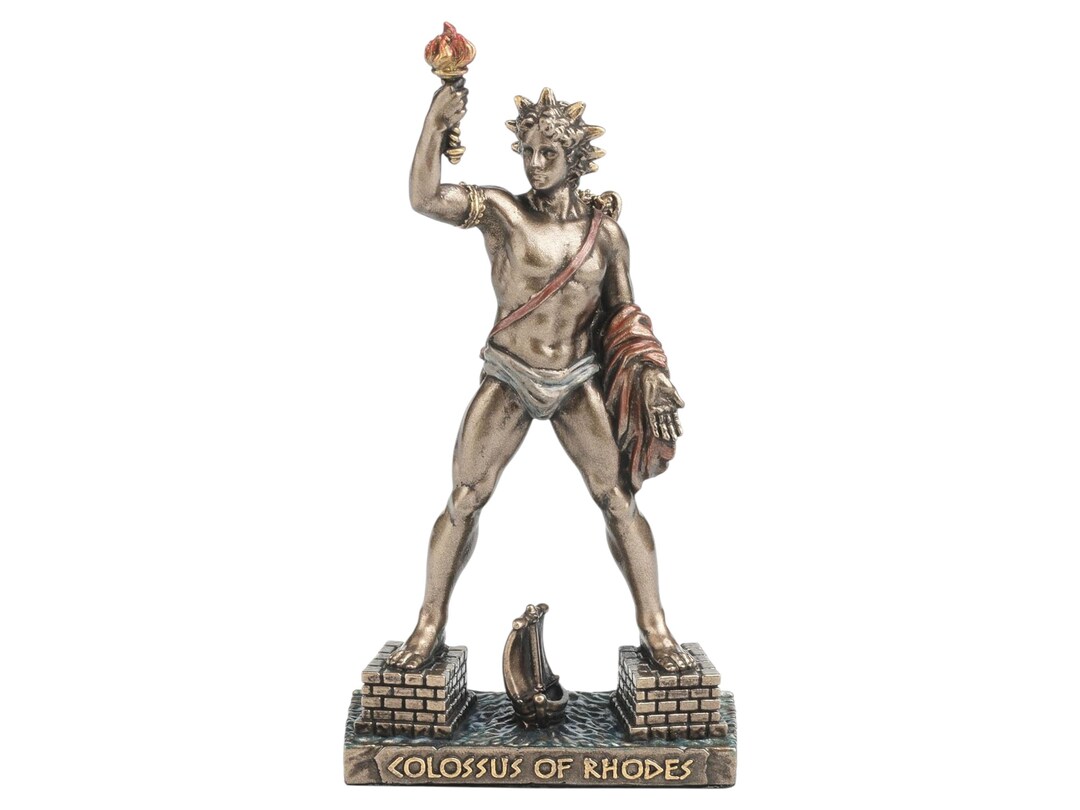 Colossus of Rhodes Greek Mythology Miniature Cold Cast Bronze & Resin ...