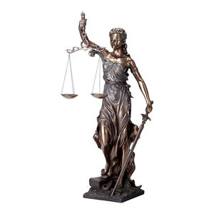 Goddess of Justice Themis Lady Justice Statue Sculpture Figure Cold Cast Bronze & Resin 75 cm