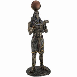 Thoth Egyptian God of Knowledge Cold Cast Bronze & Resin Statue Sculpture