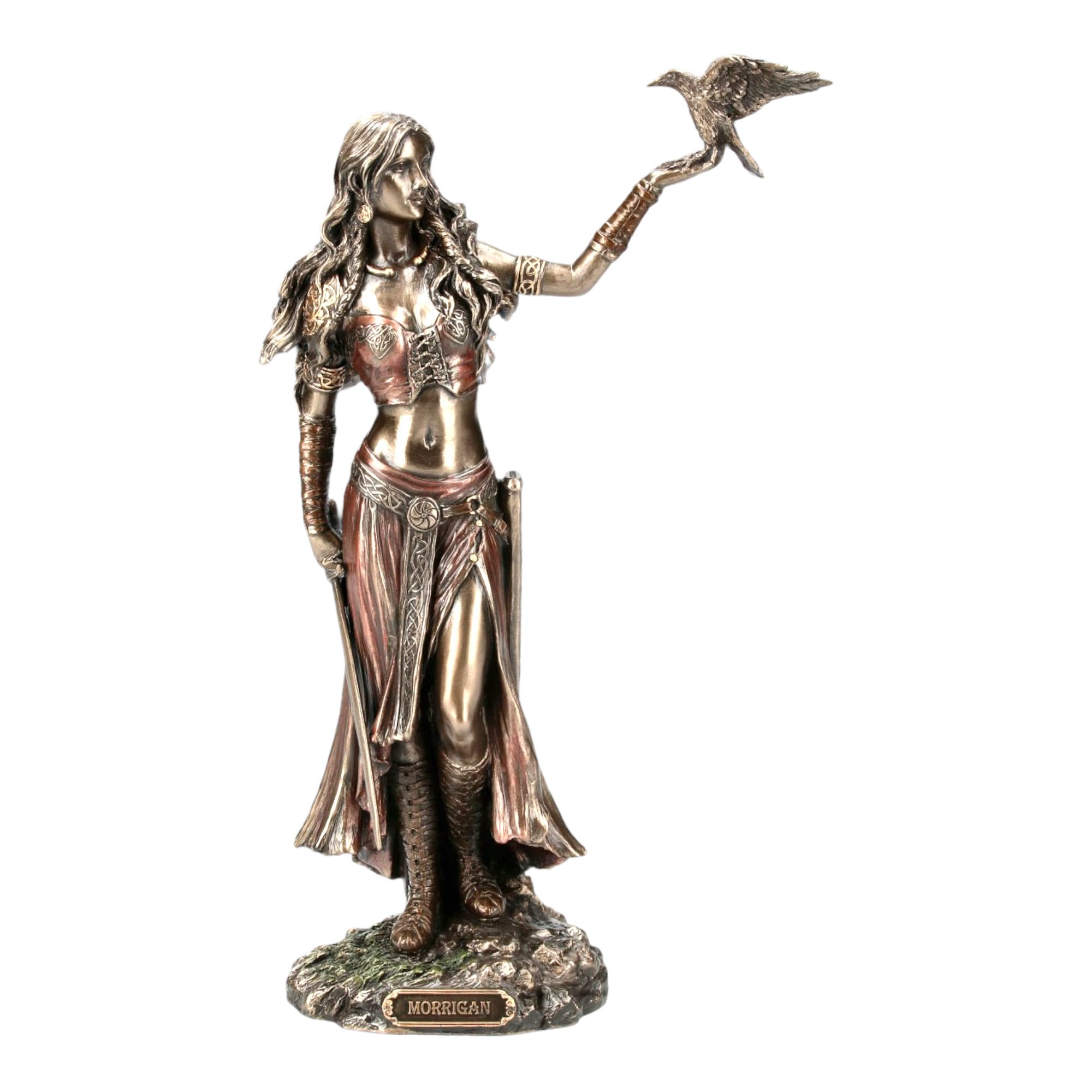 Resin Statues Morrigan The Celtic Goddess Of Battle With Crow Sword resin-statues-morrigan-the-celtic-goddess-of-battle-with-crow-sword
