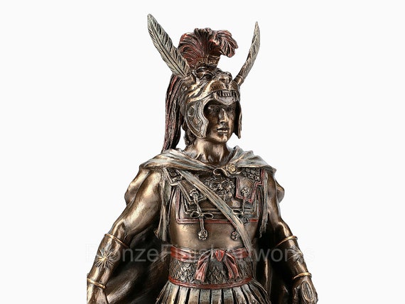 Statua Alessandro Magno In Resina Bronzata – Decorazione Classica Per Studio, Libreria, Appassionati Di Storia