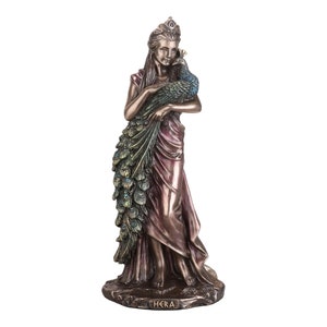 Hera The Greek Goddess of Women and Marriage Figurine Cold Cast Bronze & Resin Statue Sculpture