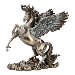 Rearing Pegasus Winged Horse – Greek Mythology Cold Cast Bronze & Resin Statue Sculpture