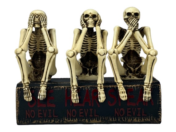 【未使用】skeletons EP Buy Three Wise Skeletons Statue Sculpture Cold Cast Bronze & Resin